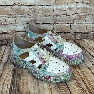 L'Artiste by Spring Step Cutout Leather Sneaker EU 38 Bodes Platform US 7.5 - 8